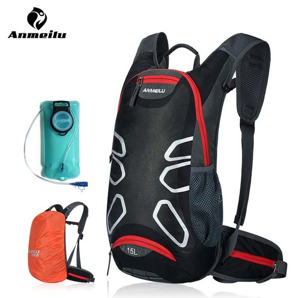 

anmeilu outdoor sports bags camping bags climbing cycling bag bolsas travel backpack rain cover gift optional 2l water bag