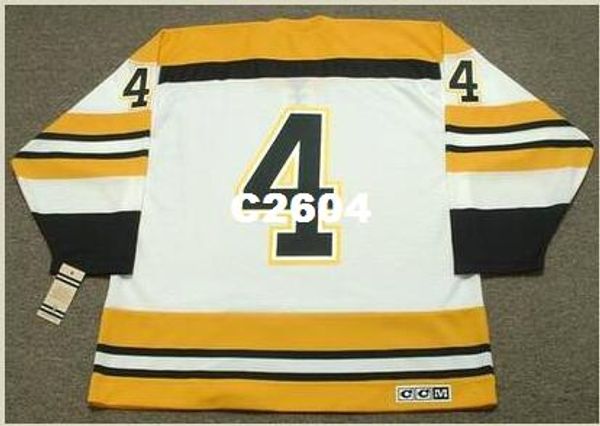 

mens #4 bobby orr boston bruins 1972 ccm vintage retro home hockey jersey or custom any name or number retro jersey, Black;red