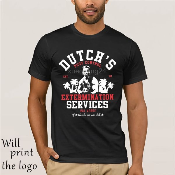 

2018 fashion dutchs extermination services men's t-shirt tee shirt, White;black