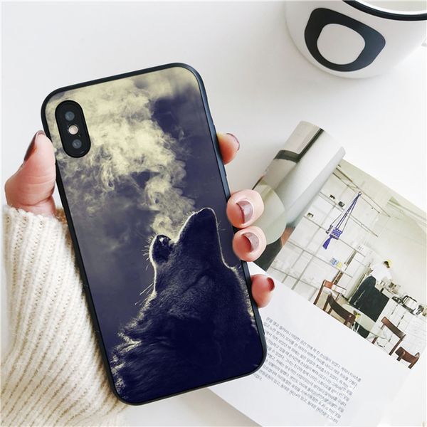 

coque luxury animal wolf hipster cover for iphone 11 pro xs max xr case for iphone 8 7 6s plus 5s se case soft silicone cover