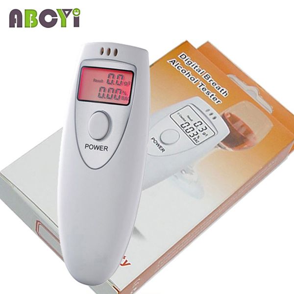 

100 pcs portable breathalyzer backlight lcd digital alcohol detector analyzer alcotester for roadway safety, ems ing