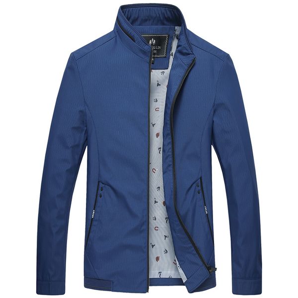 

spring autumn csaual mens jacket 2018 solid stand collar male windbreakers basic men college jackets and coats slim fit clothing, Black;brown