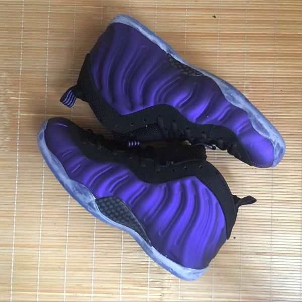 

new mens shoes eggplant boy penny hardaway men basketball shoes black varsity purple 314996-008 sports sneakers shoe with box