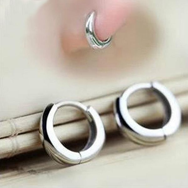 

925 sterling silver hypoallergenic earrings simple hoop earring for women girl simple jewelry brincos joyas de plata 925 sy230, Golden
