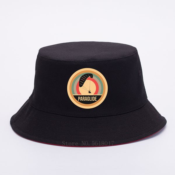 

retro vintage paragliding gift for paragliders bucket hats street style harajuku fisherman cap ladies summer sun hat boy girl