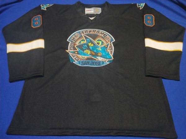 

embroidery san jose sharks los tiburones brent burns 88 hockey jersey embroidery stitched customize any number and name j, Black