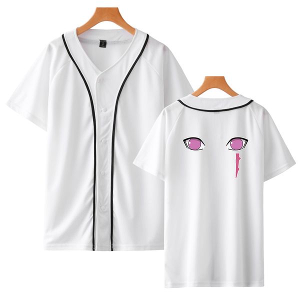 

2019 new arrival cute anime eyes of the mist boruto naruto printing baseball shirt short sleeve jacket harajuku streetwear, Black