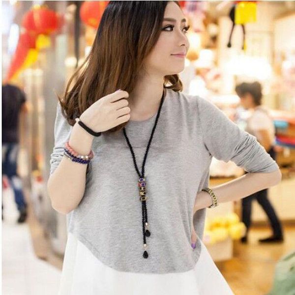 

european and american fashion long chain tassel beads, Silver
