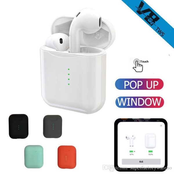 

V8 tw bluetooth headphone head et with pop up window wirele bluetooth 5 0 touch earbud pk i10 i12 earphone for martphone