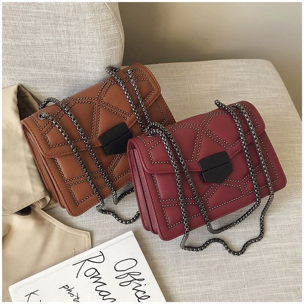 

заклепка цепи малого crossbody сумка для женщин 2020 плеча сумки lady luxury сумки
