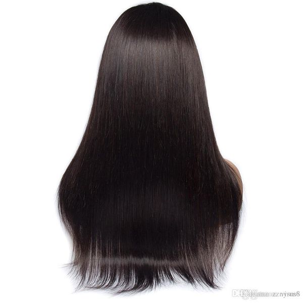 

24 inches 13x4 lace front human hair wigs pre plucked for black women remy brazilian straight lace front wig with baby hair bleached knots