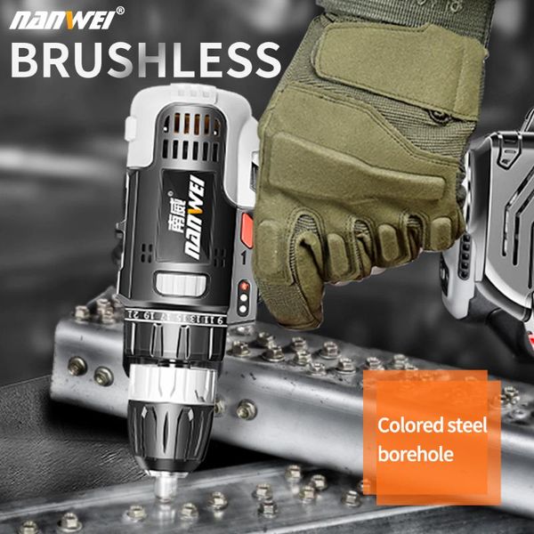 

new product brushless 21v cordless brushless electric drill from nanwei