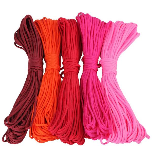 

330ft colorfull paracord 5mm parachute cords 550 lanyard tent rope 7 strands 100m/110 yards paracord for hiking camping ropes, Black;white
