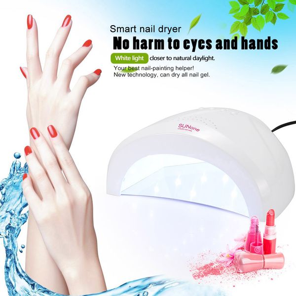 

sunone smart led uv nail lamp 48w nail polish dryer fingernail toenail gel curing white light heater machine art salon tool