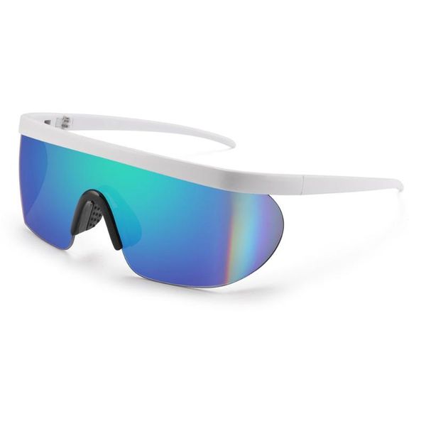 

flat oversized sunglasses men goggles outdoor shield driving eyewear glasses, White;black