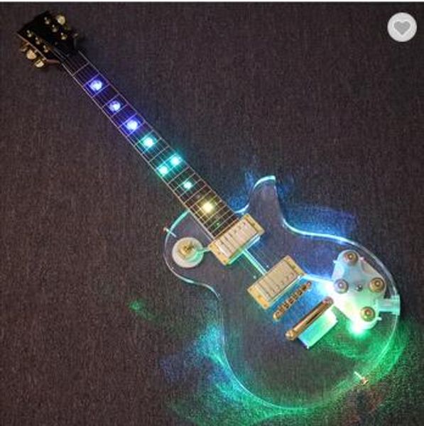 

afanti music acrylic body electric guitar with changing led lights (pag-118