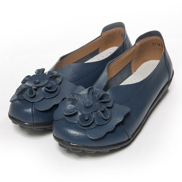 

mom shoes woman moccasins ladies loafers female flower flats women's sewing footwear women comfortable walking shoes plus szie, Black