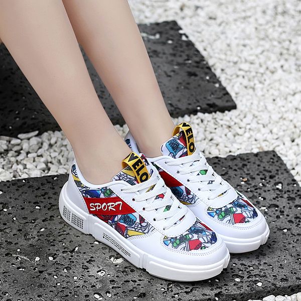 

sneakers woman fashion white shoes woman comfortable flats chaussures femme female shoe basket femme sneakers women plus size, Black