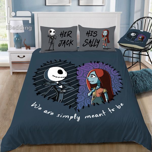 

movie the nightmare before christmas 3d bedding set printed duvet cover set twin full  king size dropshipping