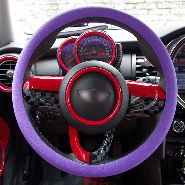 

purple soft silicon skidproof odorless universal car steering wheel cover