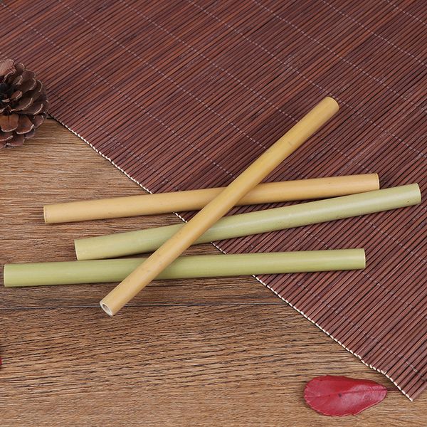 

2pcs/set natural bamboo straw eco friendly reusable straw organic bamboo drinking straws