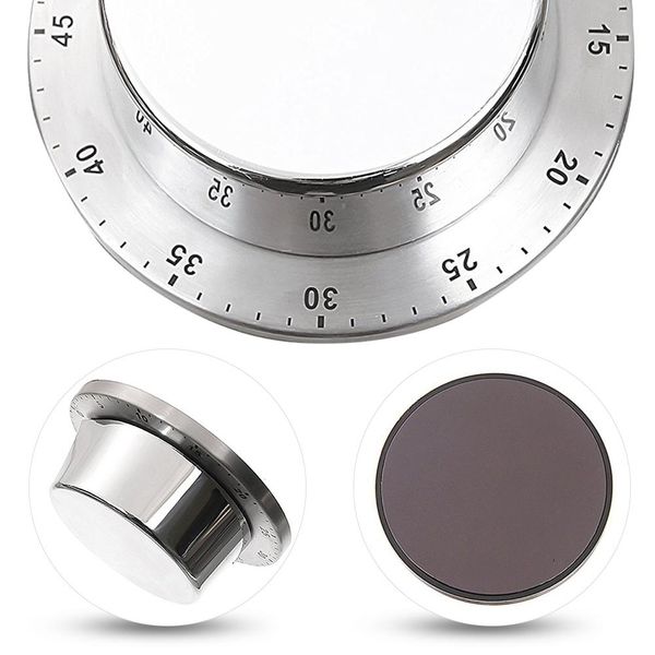 

stainless steel magnetic kitchen timer body mechanical timer alarm cooking countdown clock 60 minutes for kitchen cooking tool other kitchen