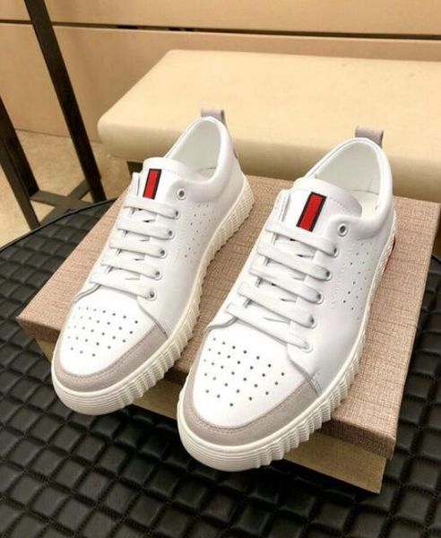 

new male hollow out hole flats sneakers lace-up real leather mens platform board sneaker hombre 38-44, Black