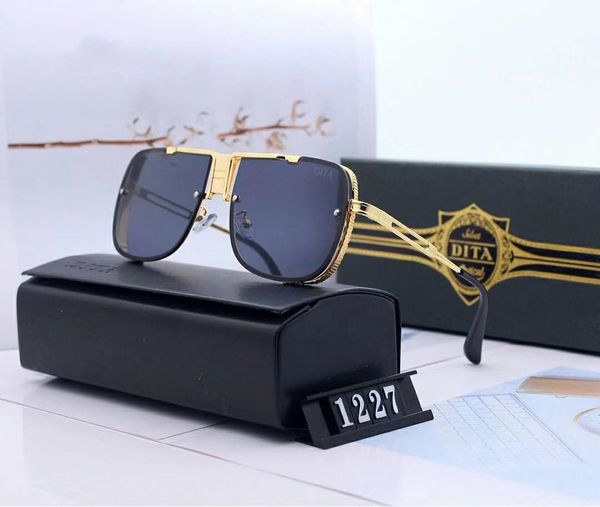 

wholesale-fashion metal mens woman luxury sunglasses sunglasses adumbral polorized goggle glasses model 1227 7 colors optional high quality