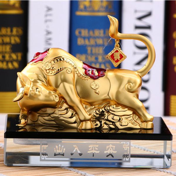 

metal fortune bull treasure car perfume base ornament auto styling vehicle decal cnyowo