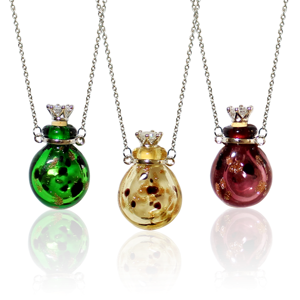 

1pc glass locket necklace pet hair locket urn jewelry urn necklace ash keepsake for ashes, Silver