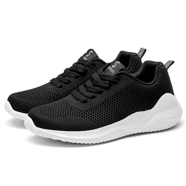 

women comfortable mesh breathable light running sport shoes lace up non-slip female wear-resistant outdoor walking sneakers