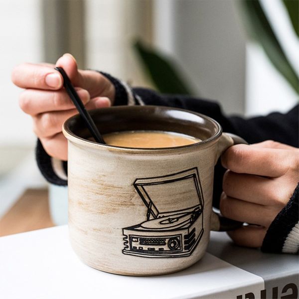 

creative retro camera ceramics mugs phonograph telephone tv set cups office breakfast milk coffee mug for friend gift cup