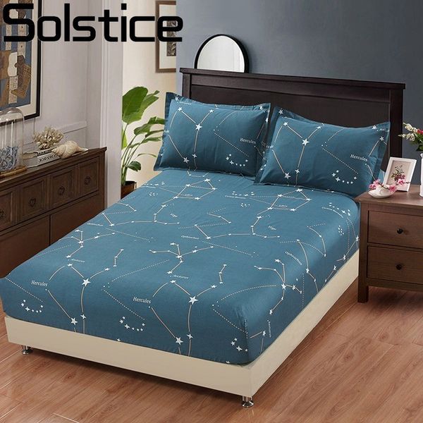 

solstice bedding starry sky printed mattress cover protector cotton bed fitted sheets single twin linen bedspread mattress 28cm