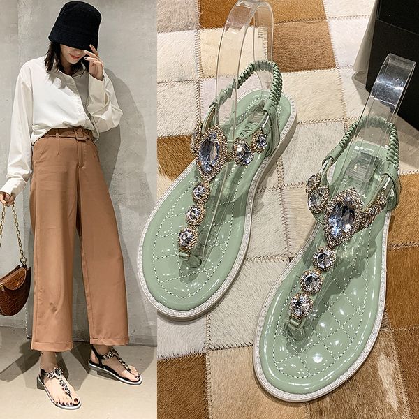 

2020 sandals flip flops platform black shoes for women summer heels all-match women's and beige comfort block female gladiator