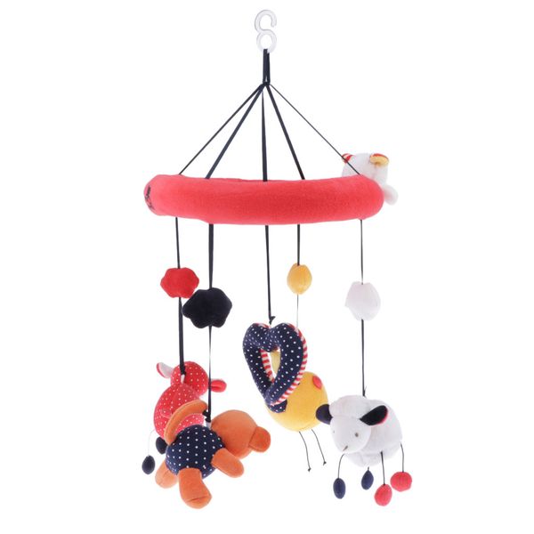 

creative bed bell rattle toy plush toy music rotating bed bell -circle chick