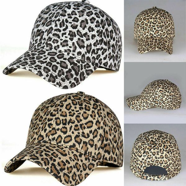 

men women ladies fashion casual sports leopard baseball cap snapback hat adjustable baseball caps, Blue;gray