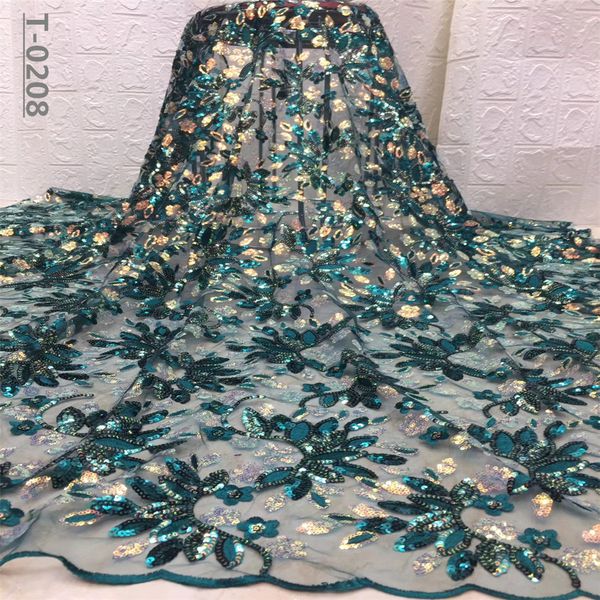 

new design african tulle mesh lace sequins embroidery fabric french net lace for nigerian party evening dres, Black;white