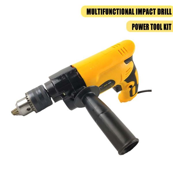 

dwpower tool 13 aluminum head impact drill high power industrial grade hand drill household electric hammer power tools kit