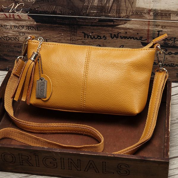 

2020 popular fashion brand design genuine leather bag zipper women messenger bags cowhide shoulder bag women handbags