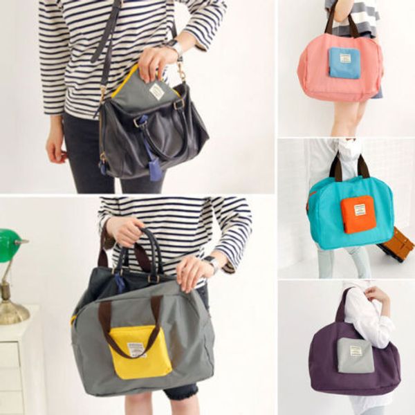 

portable foldable travel storage luggage carry-on big hand shoulder duffle bag storage bags