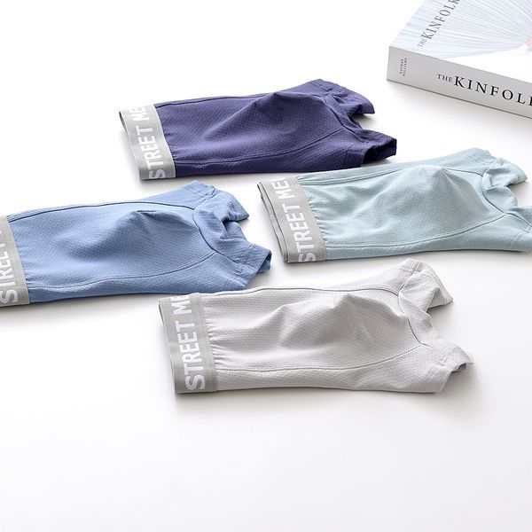 

809 quick-drying pants men's boxer underwear fashion graphene antibacterial modal mesh teenager boxer underwear, Black;white