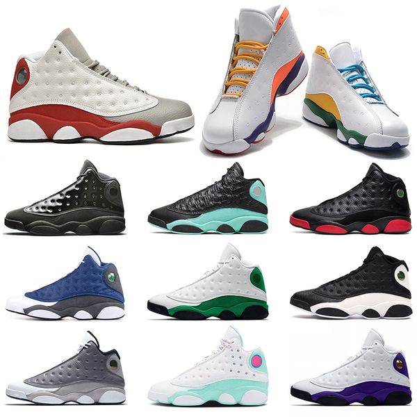 

13 13s jumpman men basketball shoes flint reverse he got game island green playground mens womens trainers sports sneakers size 36-47