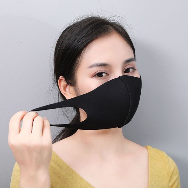

1pcs mouth face mask black cotton blend anti dust and nose protection k-pop mask fashion reusable masks for man woman
