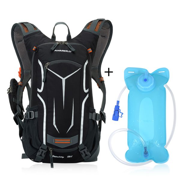 

lixada 18l waterproof bicycle cycling backpack sports outdoor bags + 2l water bag hydration bladder hiking backpack + rain cover