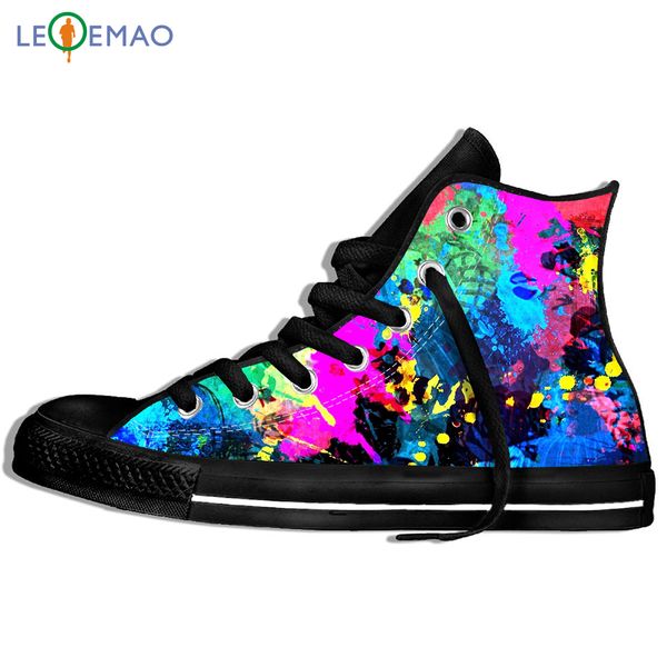 

custom logo image printing sneakers shoes walking abstractdigital print canvas breathable zapatos de mujer outdoor, Black
