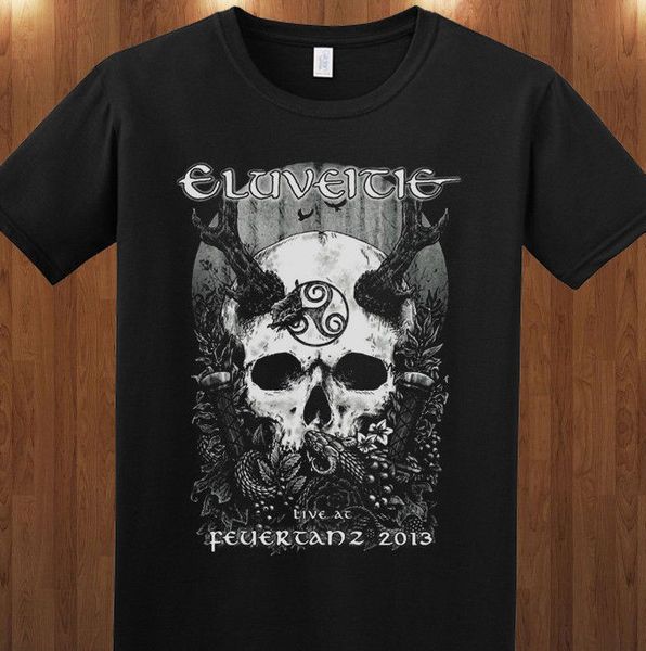 

printed mens men t shirt eluveitie inis mona live 2013 t shirt folk metal band s m  xl 2xl 3xl tee, White;black