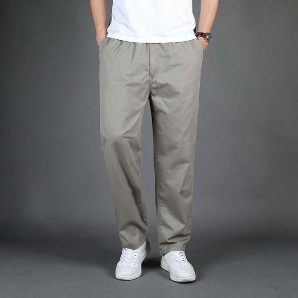 

pants plus-sized menswear casual pants men's washed bib overall middle-aged casual large size cotton, Black