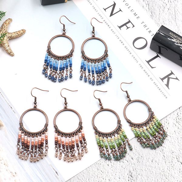 

naomy&zp bohemian earrings for women boho big drop earrings statement long hanging dangle fashion jewelry accessories, Silver