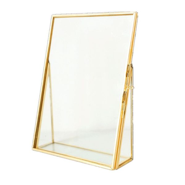 

classic simple antique rectangular tanding transparent glass p frame for home decoration display