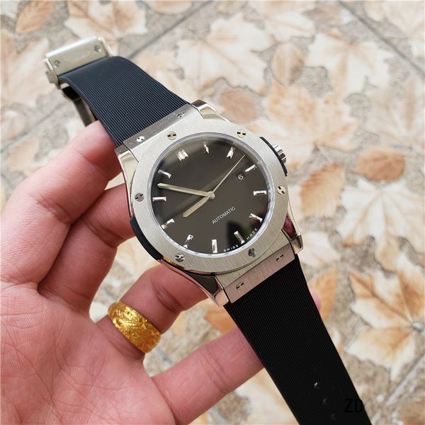 

Men women luxury watch cla ic fu ion rubber and leather trap men automatic movement mechnical keleton back fa hion clock
